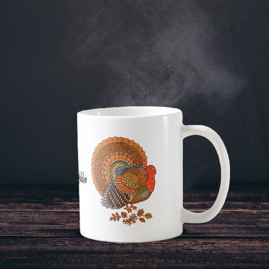 感謝祭の七面鳥コーヒーマグ コーヒーマグカップ