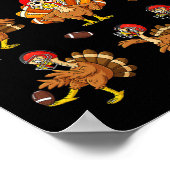 感謝祭の七面鳥サッカー選手クォーターバックR ポスター (角)