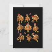 感謝祭の七面鳥サッカー選手クォーターバックR 招待状 (正面)