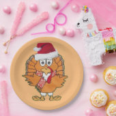 感謝祭の七面鳥サンタクリスマス祭 ペーパープレート (パーティー)