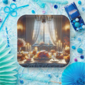 感謝祭の七面鳥センターピース ペーパープレート (パーティー)