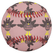 感謝祭の七面鳥ソフトボール ソフトボール (裏面)