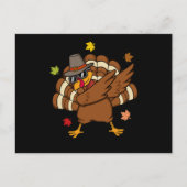 感謝祭の七面鳥ダッブ ファニーファミリー メンズ レディース ポストカード (正面)