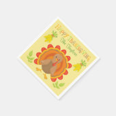 感謝祭の七面鳥ディナー スタンダードカクテルナプキン (角)