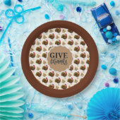 感謝祭の七面鳥ディナー ペーパープレート (パーティー)