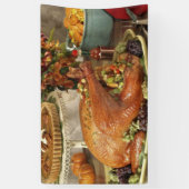 感謝祭の七面鳥ディナー 横断幕 (縦)