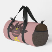 感謝祭の七面鳥パターン（の模様が）ある ダッフルバッグ (右コーナー)