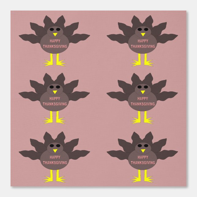 感謝祭の七面鳥パターン（の模様が）ある 壁紙 (正面)