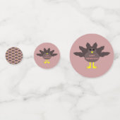 感謝祭の七面鳥パーソナライズされた コンフェッティ (裏面)