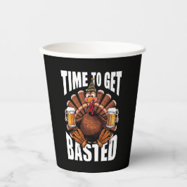 感謝祭の七面鳥ビールを飲む時間 紙コップ