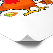 感謝祭の七面鳥ボーリングボール ポスター (角)