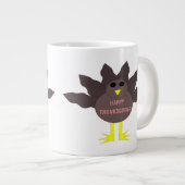 感謝祭の七面鳥マグ ジャンボコーヒーマグカップ (正面右)