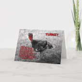 感謝祭の七面鳥ユーモア シーズンカード (正面)