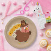 感謝祭の七面鳥ユーモア ペーパープレート (パーティー)