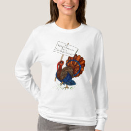 感謝祭の七面鳥レディースTシャツ Tシャツ