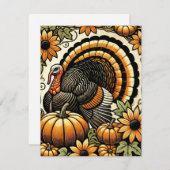 感謝祭の七面鳥 シーズンカード (正面/裏面)