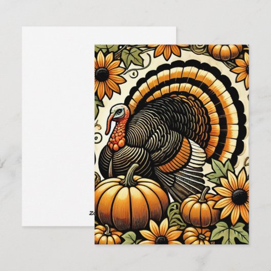感謝祭の七面鳥 シーズンカード (正面/裏面)