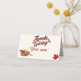 感謝祭の七面鳥 プレイスカード