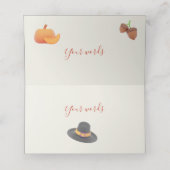 感謝祭の七面鳥 プレイスカード (内部開封)