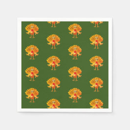 感謝祭の七面鳥、感謝祭の日 スタンダードカクテルナプキン