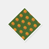 感謝祭の七面鳥、感謝祭の日 スタンダードカクテルナプキン (角)