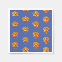 感謝祭の七面鳥、感謝祭の日 スタンダードカクテルナプキン