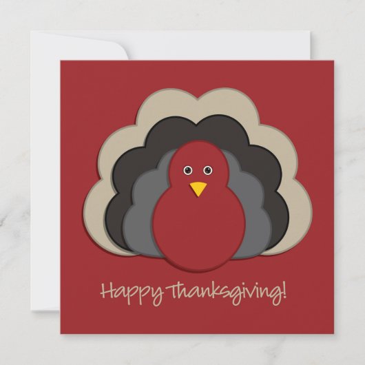 感謝祭の七面鳥 招待状 (正面)