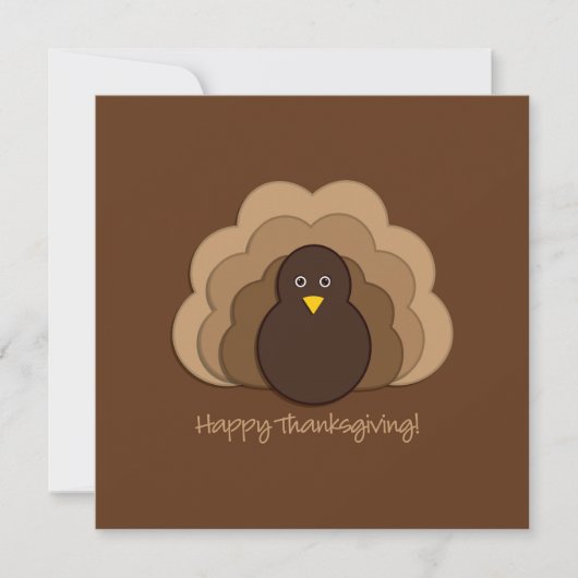 感謝祭の七面鳥 招待状 (正面)