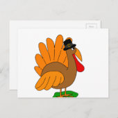 感謝祭の七面鳥 – 透明 シーズンポストカード (正面/裏面)