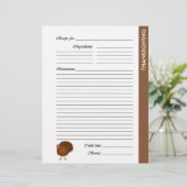 感謝祭の両面レシピ・ページ (スタンド正面)