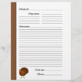 感謝祭の両面レシピ・ページ (裏面)