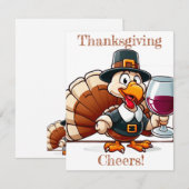 感謝祭の乾杯！楽しい七面鳥 シーズンカード (正面/裏面)