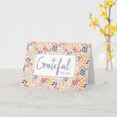 感謝祭の休日に感謝企業のする カード (黄色い花)