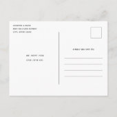 感謝祭の休日の秋の収穫表 インビテーションポストカード (裏面)