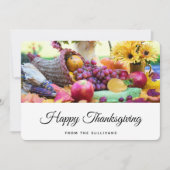 感謝祭の休日の秋の収穫表 シーズンカード (正面)