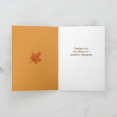 感謝祭の休日を楽しんでくれてありがとう カード (内部)