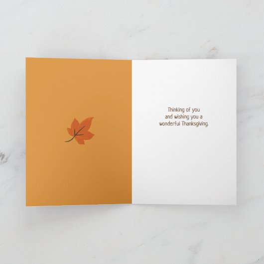 感謝祭の休日を楽しんでくれてありがとう カード (内部)