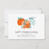 感謝祭の休日引っ越しのお知らせ サンキューカード (正面)