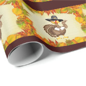 感謝祭の休暇のトルコの包装紙 ラッピングペーパー (ロールコーナー)