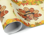 感謝祭の休暇のトルコの包装紙 ラッピングペーパー (ロールコーナー)