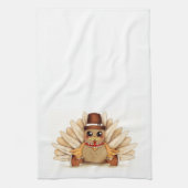 感謝祭の休暇のトルコの巡礼者の芸術のスケッチ キッチンタオル (縦)