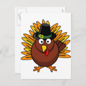 感謝祭の休暇のトルコ シーズンポストカード (正面/裏面)