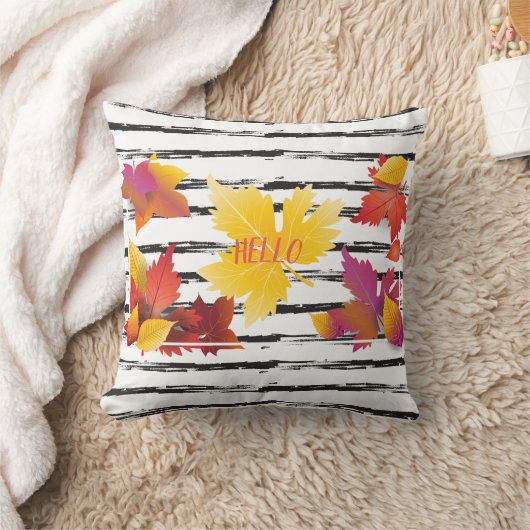 感謝祭の休暇の秋のかえでの葉のブラシの装飾 クッション (ブランケット)
