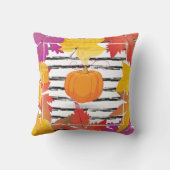 感謝祭の休暇の秋のかえでの葉のブラシの装飾 クッション (裏面)