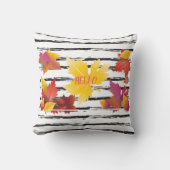 感謝祭の休暇の秋のかえでの葉のブラシの装飾 クッション (正面)