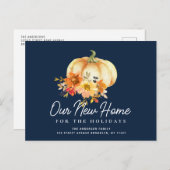 感謝祭の休暇引越し発表 ポストカード (正面/裏面)