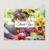 感謝祭の休暇 秋の収穫 ありがとう ポストカード (正面)