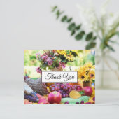 感謝祭の休暇 秋の収穫 ありがとう ポストカード (スタンド正面)