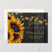 感謝祭の住所の変更の新しい家の移動 案内ポストカード (正面/裏面)