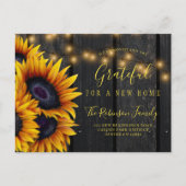 感謝祭の住所の変更の新しい家の移動 案内ポストカード (正面)